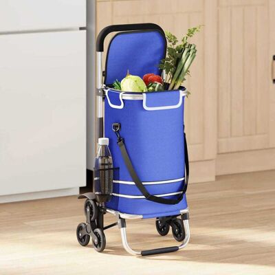 vidaXL Einkaufswagen Blau 47 x 39 x 100,5 cm Oxford-stoff - Blau vidaXL Einkaufswagen Blau 47 x 39 x 100,5 cm Oxford-stoff - Blau