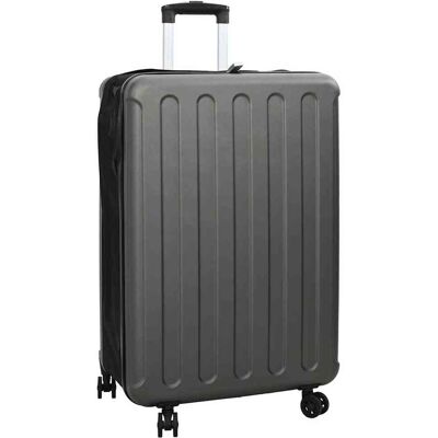 vidaXL Koffer mit Schloss Dunkelgrau 50 x 30 x 76 cm ABS Kunststoff - Grau vidaXL Koffer mit Schloss Dunkelgrau 50 x 30 x 76 cm ABS Kunststoff - Grau