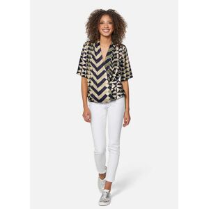 Madeleine Wickelbluse mit Muster oliv / multicolor 34