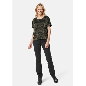 Madeleine Blusenshirt mit Muster khaki / schwarz 38