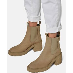 Madeleine Kennel & Schmenger – Wildleder-Boots mit Blockabsatz camel 40