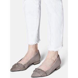 Madeleine Leder-Ballerinas mit geflochtener Bandage taupe 40