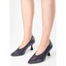 Madeleine Leder-Pumps mit Blockabsatz schwarz 42