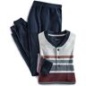 Walbusch Frottee-Schlafanzug Winterwarm - Blau - male - Size: 52