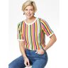 Walbusch Shirtbluse-Multicolor-Streifen - Grün - female - Size: 40