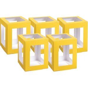 folia Laternen-Rohling "Eckig", 5 Stück - Gelb folia Laternen-Rohling "Eckig", 5 Stück - Gelb