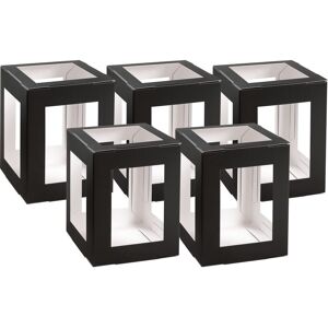 folia Laternen-Rohling "Eckig", 5 Stück - Schwarz folia Laternen-Rohling "Eckig", 5 Stück - Schwarz