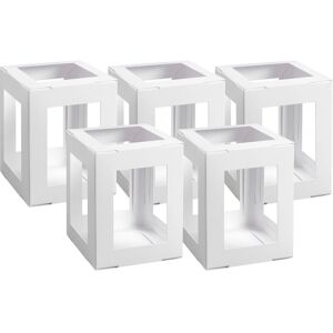 folia Laternen-Rohling "Eckig", 5 Stück - Weiß folia Laternen-Rohling "Eckig", 5 Stück - Weiß