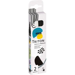 Kreul Künstler KREUL Triton Acrylic Marker "edge", 2er-Set, Schwarz & Weiß Kreul Künstler KREUL Triton Acrylic Marker "edge", 2er-Set, Schwarz & Weiß