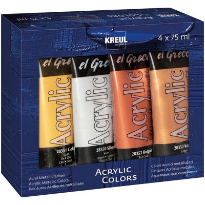 Kreul Künstler KREUL el Greco Acrylic "Metallic Colors", 4er-Set Kreul Künstler KREUL el Greco Acrylic "Metallic Colors", 4er-Set