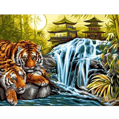 mammut Malen nach Zahlen "Tiger am Fluss" mammut Malen nach Zahlen "Tiger am Fluss"