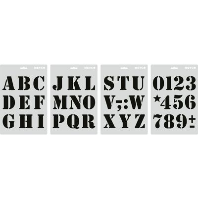 Meyco Schablonen-Set "Buchstaben & Zahlen" Meyco Schablonen-Set "Buchstaben & Zahlen"