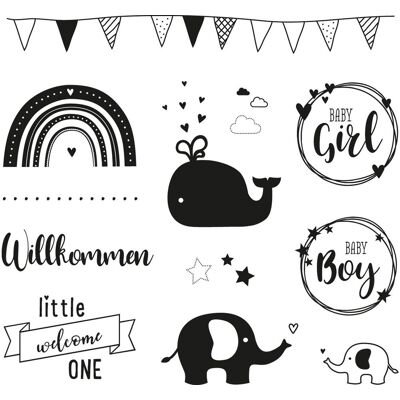 Rayher Clear Stamps "Willkommen Baby" Rayher Clear Stamps "Willkommen Baby"