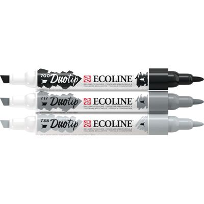 Talens Ecoline Duotip "Schwarz-Grau-Set" Talens Ecoline Duotip "Schwarz-Grau-Set"