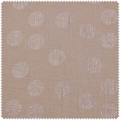 Rico Design Krinkel-Musselin Baumwoll-Stoff mit Metallic-Effekt "Sakura Blossom Taupe" Rico Design Krinkel-Musselin Baumwoll-Stoff mit Metallic-Effekt "Sakura Blossom Taupe"