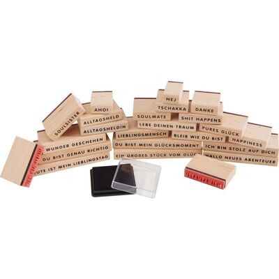 Rico Design Stempel-Set XL "Happiness" Rico Design Stempel-Set XL "Happiness"