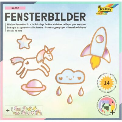 Magic Fenster Bastelset - 14 bunte Motive Magic Fenster Bastelset - 14 bunte Motive