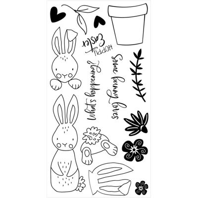 Sizzix Clear Stamps Set by Catherine Pooler "Bunny Bits & Blooms" Sizzix Clear Stamps Set by Catherine Pooler "Bunny Bits & Blooms"