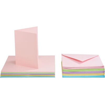 VBS XXL VBS Doppelkarten mit Umschlägen "Pastellfarben", 50 Stück VBS XXL VBS Doppelkarten mit Umschlägen "Pastellfarben", 50 Stück