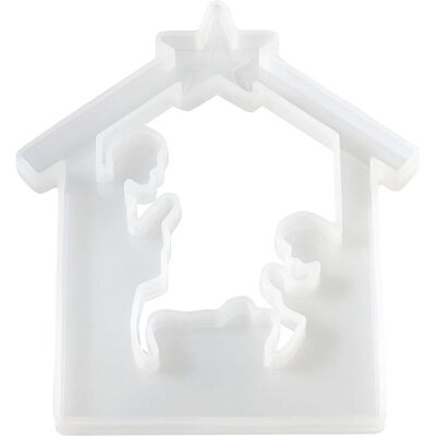 HobbyFun Silikon-Gießform "Krippe" mit Steckkante HobbyFun Silikon-Gießform "Krippe" mit Steckkante