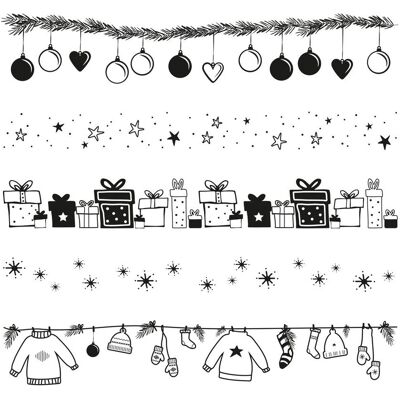 Rayher Clear Stamps "Weihnachtsbordüren" Rayher Clear Stamps "Weihnachtsbordüren"