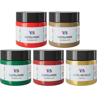 VBS Bastelfarben Set "X-mas", 5 x 50 ml VBS Bastelfarben Set "X-mas", 5 x 50 ml