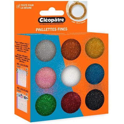 Cléopâtre Glitzerpulver Farbset, 9 Tigel Cléopâtre Glitzerpulver Farbset, 9 Tigel