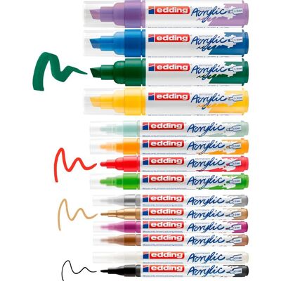 edding Acrylic "Acrylmarker Creative Set", 14er-Set edding Acrylic "Acrylmarker Creative Set", 14er-Set