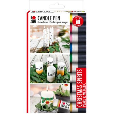 Marabu Candle Pen Set "Christmas Spirits", 10 x 25 ml Marabu Candle Pen Set "Christmas Spirits", 10 x 25 ml