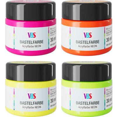 VBS Bastelfarben-Set "NEON", 4 x 30 ml VBS Bastelfarben-Set "NEON", 4 x 30 ml