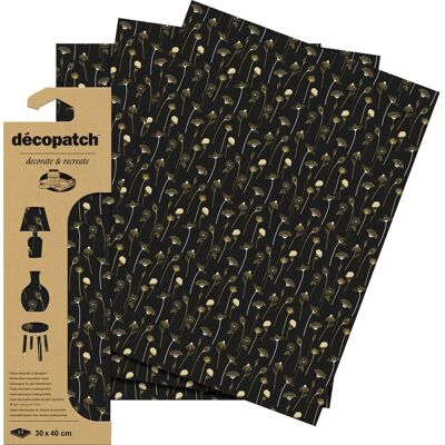 Décopatch Hot-Foil Papier "Golden Flowers" Décopatch Hot-Foil Papier "Golden Flowers"