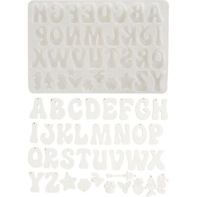 VBS Silikon-Gießform "Buchstaben-Anhänger" VBS Silikon-Gießform "Buchstaben-Anhänger"