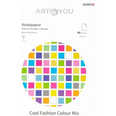 GLOREX Bastelpapier "Cool Fashion Colour Mix", A4, 30 Blatt GLOREX Bastelpapier "Cool Fashion Colour Mix", A4, 30 Blatt
