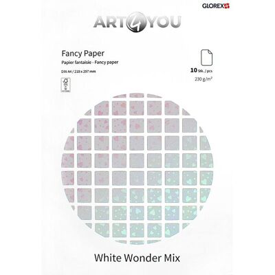 GLOREX Bastelpapier "White Wonder Mix", A4, 10 Blatt GLOREX Bastelpapier "White Wonder Mix", A4, 10 Blatt