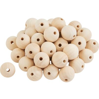 VBS - Holzkugeln Ø35mm - Ø35 mm - durchgebohrt - Beads VBS - Holzkugeln Ø35mm - Ø35 mm - durchgebohrt - Beads