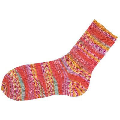 Gründl Hot Socks "Lazise" - Orange/Leuchtgelb/Hellrosa/Malve/Weiß-Meliert Gründl Hot Socks "Lazise" - Orange/Leuchtgelb/Hellrosa/Malve/Weiß-Meliert