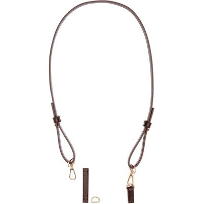 Rico Design Schulterriemen mit Karabiner "Lang", verstellbar - Dunkelbraun/Gold Rico Design Schulterriemen mit Karabiner "Lang", verstellbar - Dunkelbraun/Gold