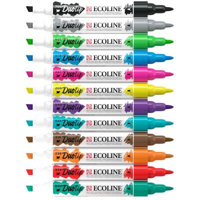 Talens Ecoline Duotip "Basis-Set" - 12 Farben Talens Ecoline Duotip "Basis-Set" - 12 Farben