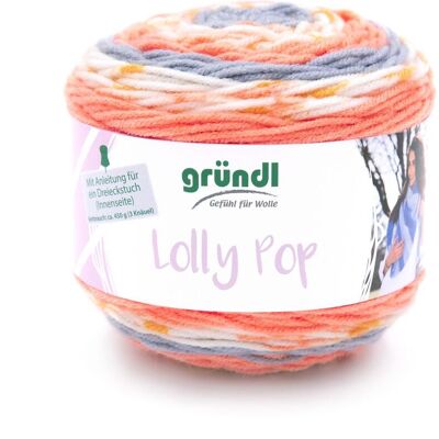 Gründl Wolle "Lolly Pop" - Mandarine/Orange/Zinn/Weiß, Farbe 17 Gründl Wolle "Lolly Pop" - Mandarine/Orange/Zinn/Weiß, Farbe 17