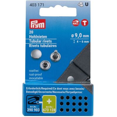 Prym Hohlnieten - 4-6 mm, 20 Stück Prym Hohlnieten - 4-6 mm, 20 Stück