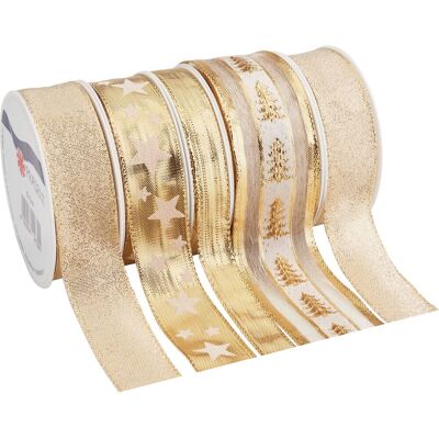 PRÄSENT Geschenkband-Set "Weihnachten" - Gold PRÄSENT Geschenkband-Set "Weihnachten" - Gold