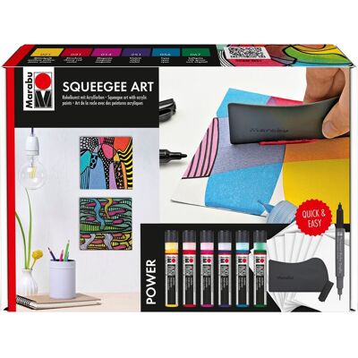 Marabu Acryl Color Squeegee Art Set - Power Marabu Acryl Color Squeegee Art Set - Power