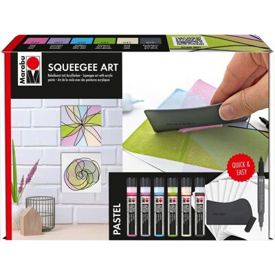 Marabu Acryl Color Squeegee Art Set - Pastel Marabu Acryl Color Squeegee Art Set - Pastel