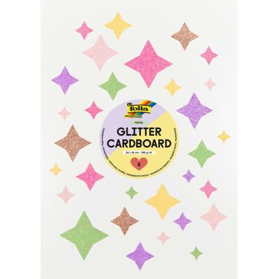 folia Glitterkarton Rainbow - Pastel folia Glitterkarton Rainbow - Pastel