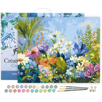 Figured'Art Malen nach Zahlen auf Keilrahmen, 40 x 50 cm - Bunte Blumenwiese Figured'Art Malen nach Zahlen auf Keilrahmen, 40 x 50 cm - Bunte Blumenwiese