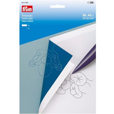Prym Transferpapier, Weiß/Blau Prym Transferpapier, Weiß/Blau