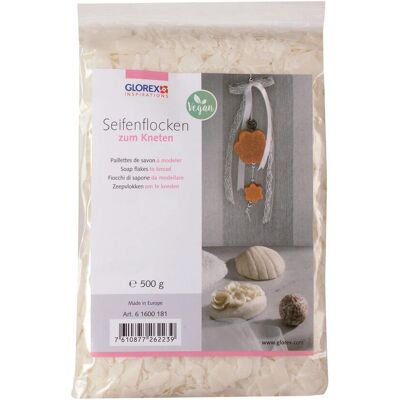 GLOREX Seifenflocken zum Kneten, Weiß - 500 g GLOREX Seifenflocken zum Kneten, Weiß - 500 g
