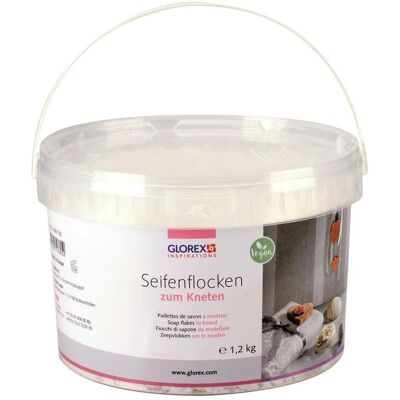 GLOREX Seifenflocken zum Kneten, Weiss - 1200 g GLOREX Seifenflocken zum Kneten, Weiss - 1200 g