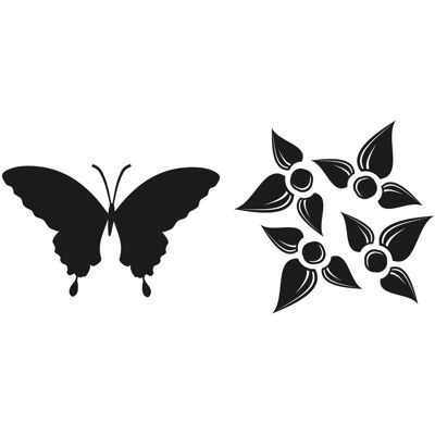 GLOREX Reliefeinlagen-Set "Schmetterling, Blume" GLOREX Reliefeinlagen-Set "Schmetterling, Blume"