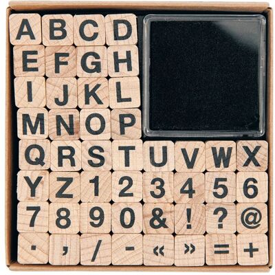 Rico Design Schwarzes Stempelset - Buchstaben & Zahlen für Bastelarbeiten Rico Design Schwarzes Stempelset - Buchstaben & Zahlen für Bastelarbeiten